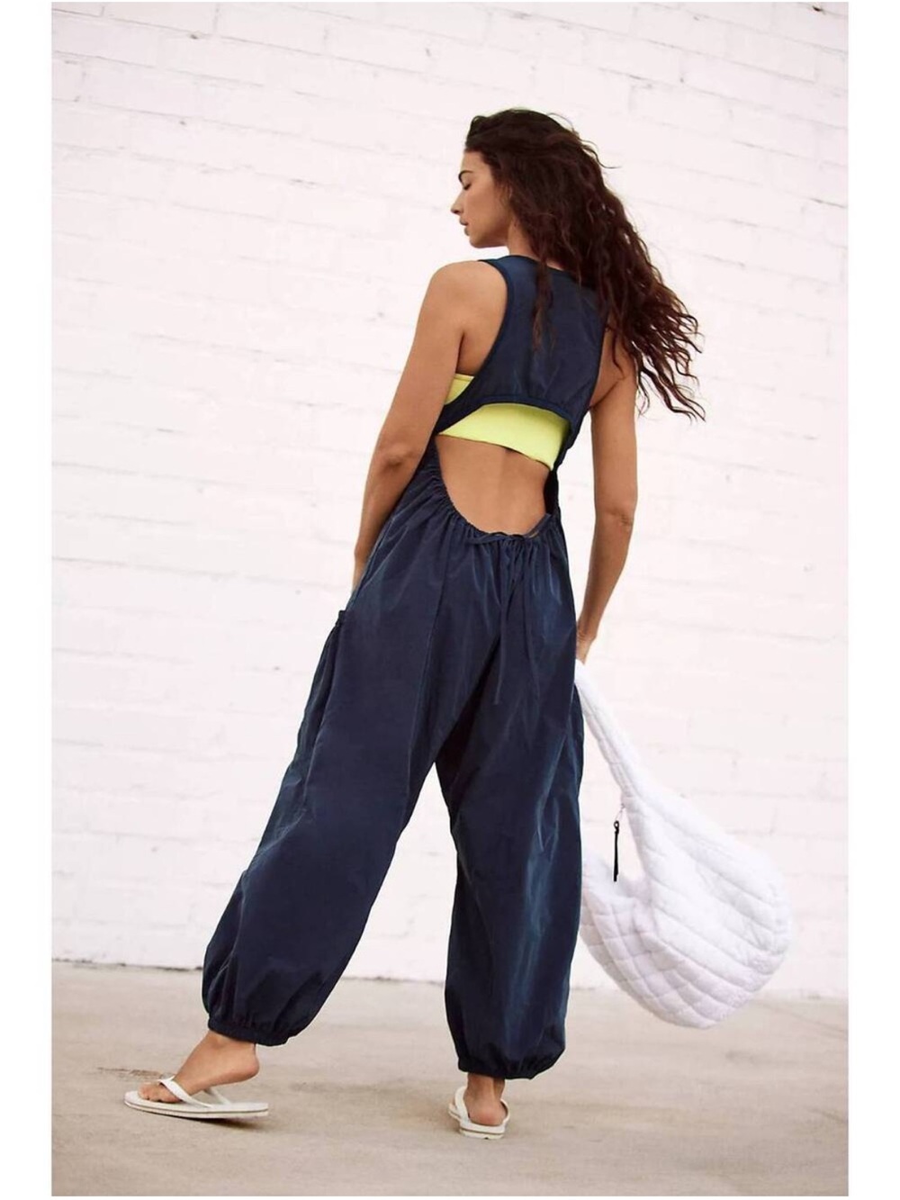 FREE PEOPLE FP Movement Over Under Jumpsuit Midnight Navy Blue Casual Women’s XS - Picture 4 of 16